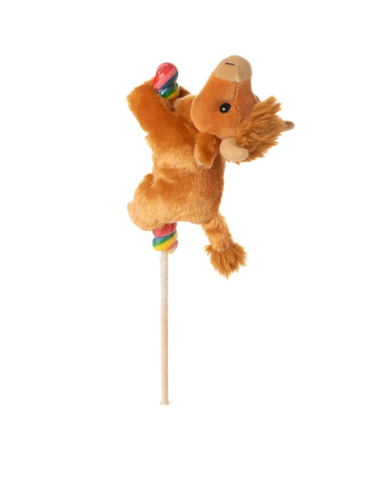 Lollyplush 7" Highland Cow With Lolly Pop 0n 14" Stick 225009