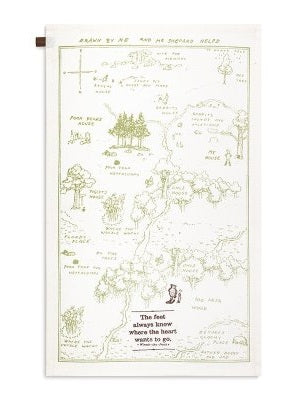 Tea Towel Where The Heart Goes Winnie The Pooh 1008190013 