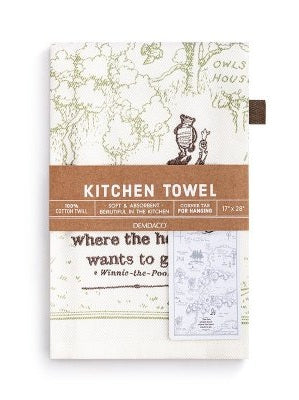 Tea Towel Where The Heart Goes Winnie The Pooh 1008190013 