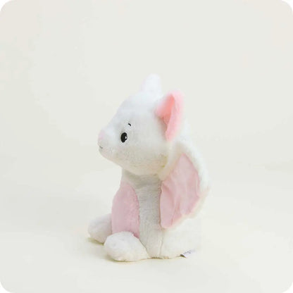 Warmies- White /Pink Bat 13" Heatable Stuffed Animals Cp-Bat-W