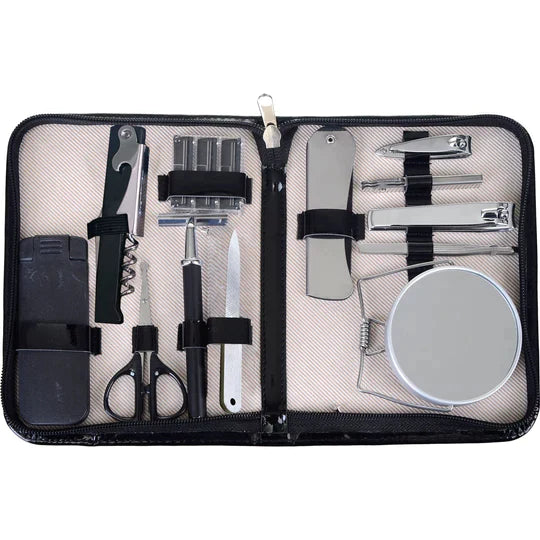 Men's On The Move 12 in 1 Travel Grooming Kit-Black-3788A 