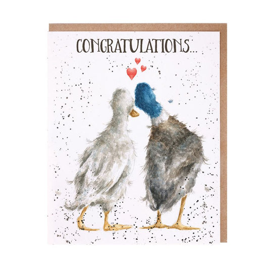 Card - AOC070 - Congratulations, to a pair of Love Birds - Ducks - AOC070 