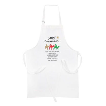 3 Wise Women Christmas Apron - Camels 