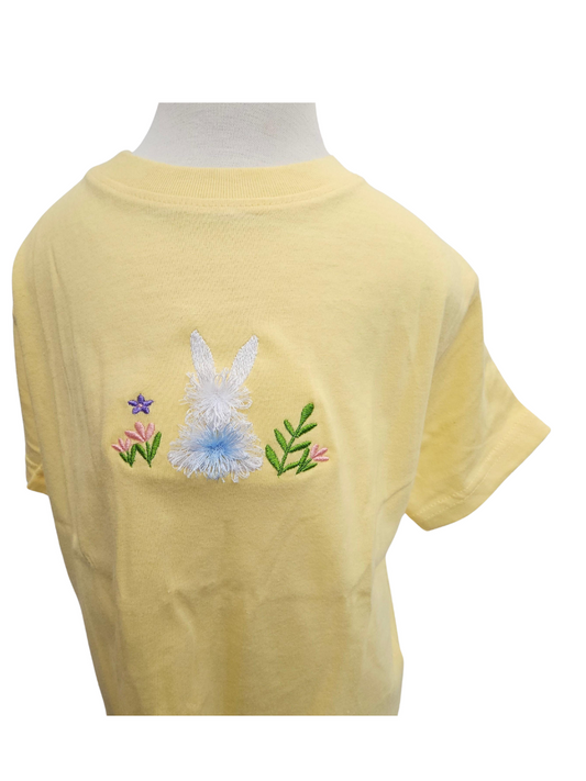 T-Shirt Fringe Bunny Yellow Toddler   RTTTYB 