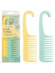 Comb Detangling Shower Comb With Hanging Handle 2Pk 3 color Variations Llknot24 