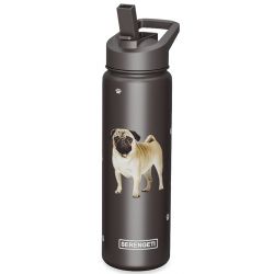 Water Bottle - Pug 