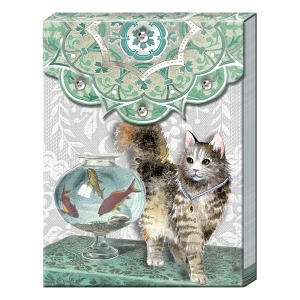 3 x 4 Note Pad Fish Bowl Cat  42380 