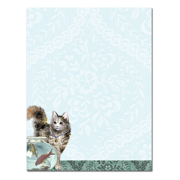 3 x 4 Note Pad Fish Bowl Cat  42380 