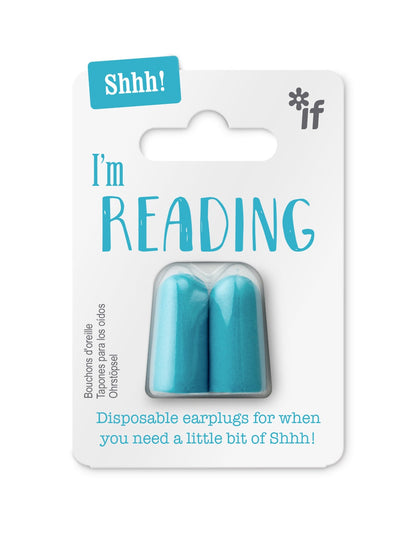 Ear Plugs Shhh! I'm Reading Disposable Blue 42702