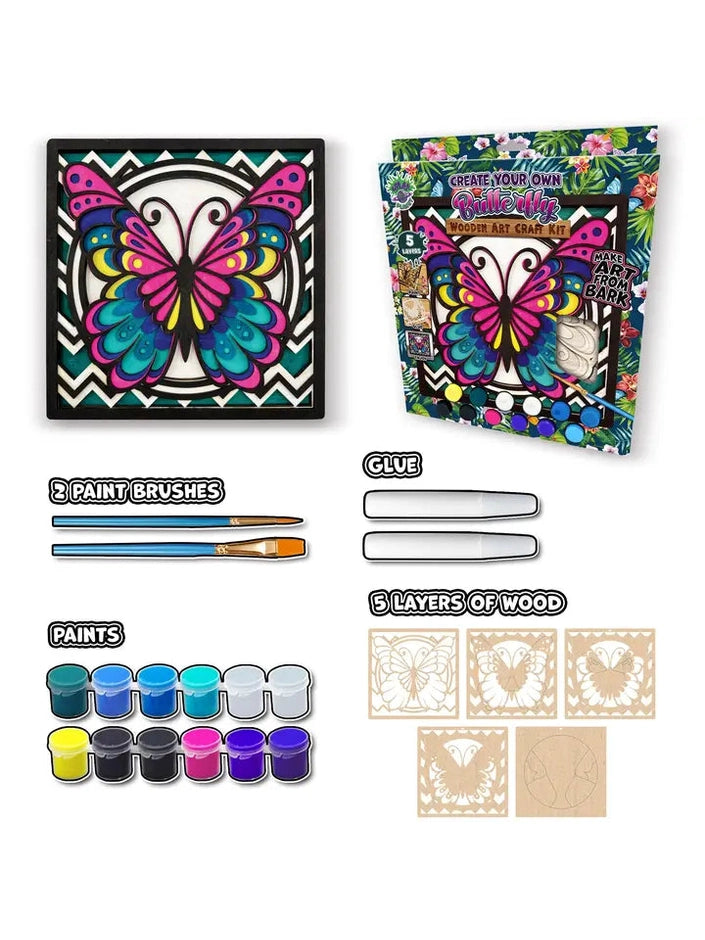 Wood Art Kit Butterfly Wabf