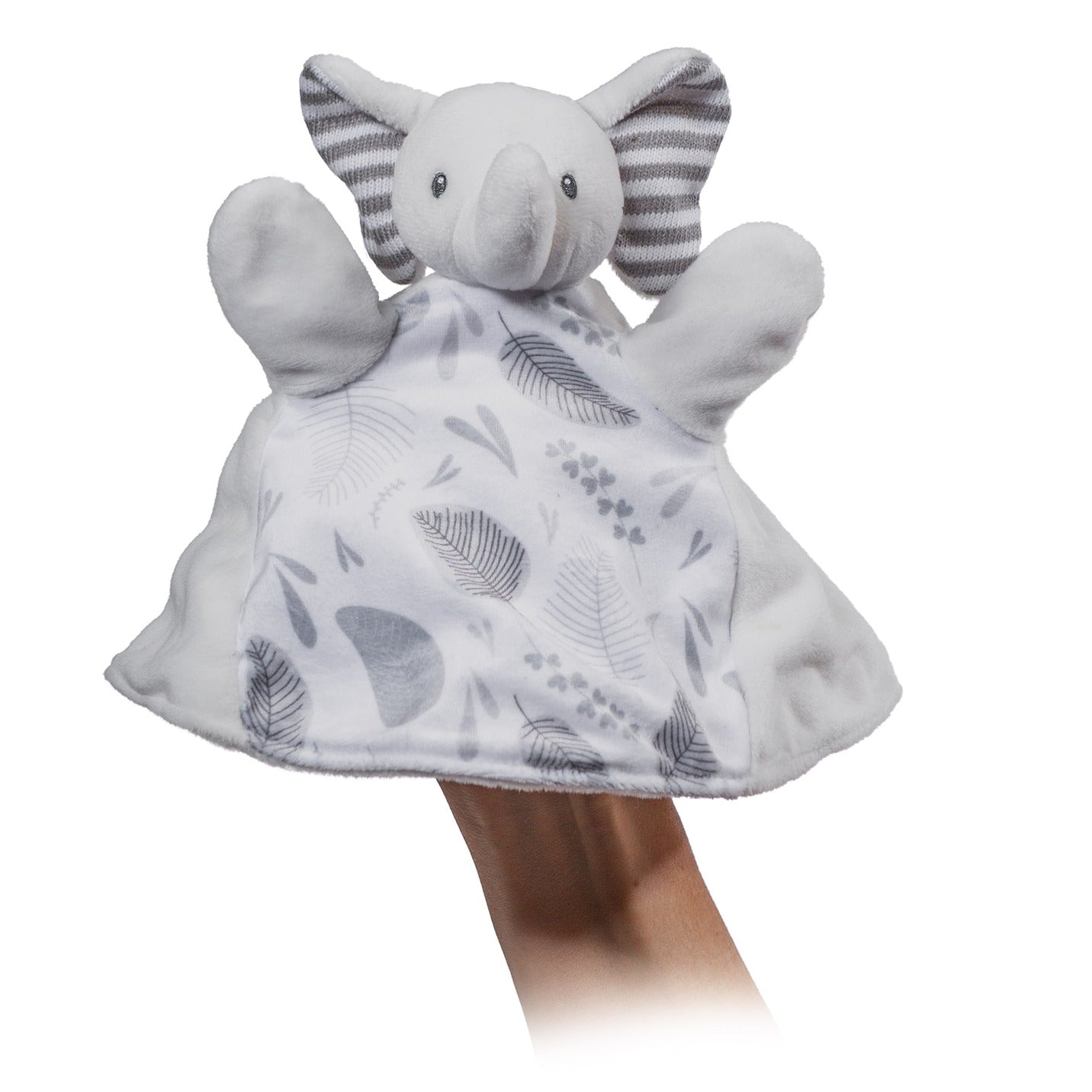 White Afrique Elephant Lovie Puppet-43227 