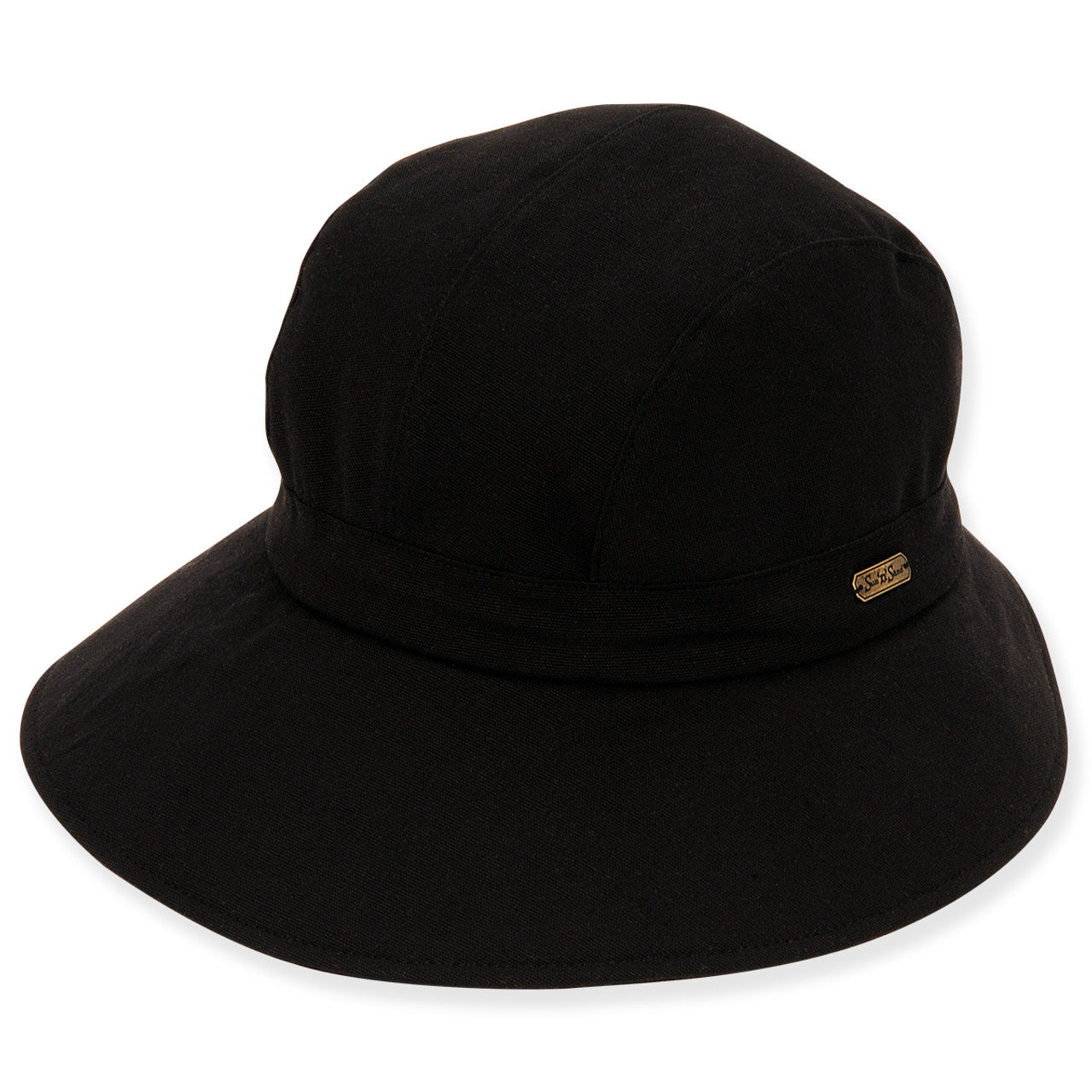 Hat Black Cotton Tapered Cap Women's HH1391A 