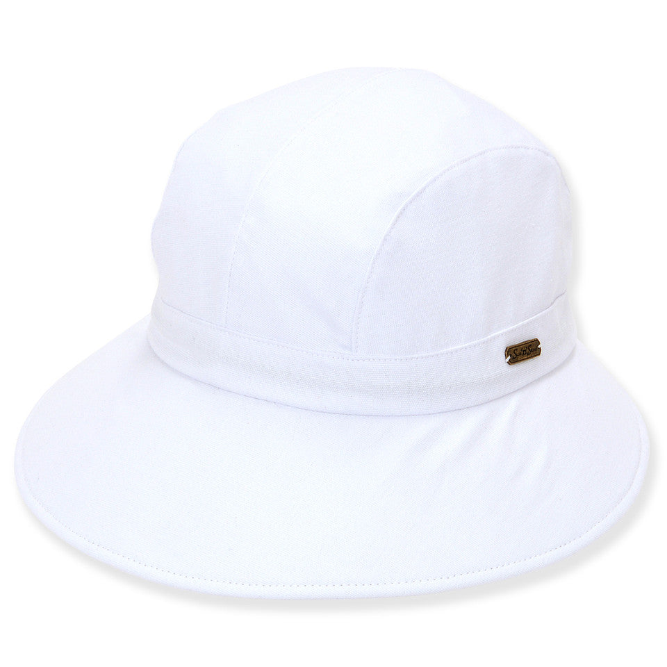 Hat White Cotton Tapered Cap Women's HH1391C 