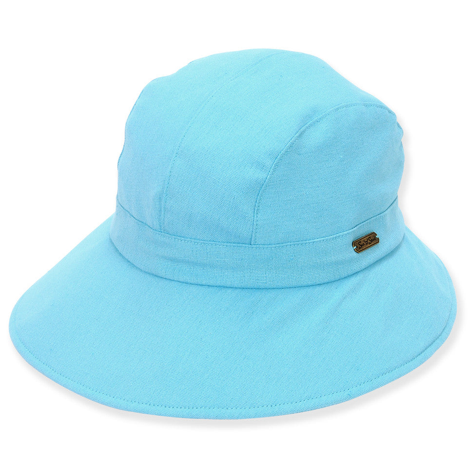 Hat Blue Cotton Tapered Cap Women's HH1391E 