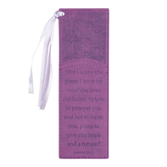 Bookmark I Know The Plans Purple Faux Leather Bmf022 