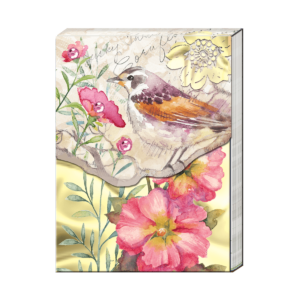 3 x 4 Note Pad  Birds and Flowers  44657 