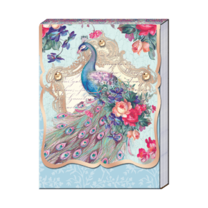 3 x 4 Note Pad  Peacock & Flowers 44662 