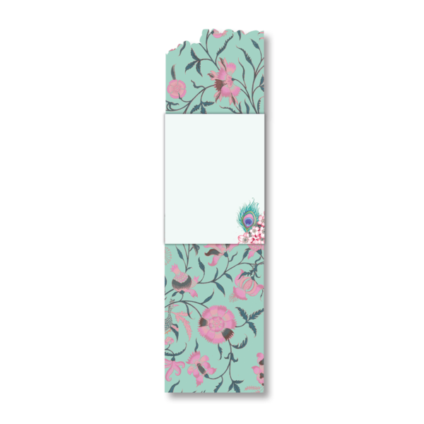 3 x 4 Note Pad  Peacock with Flowers  44663 