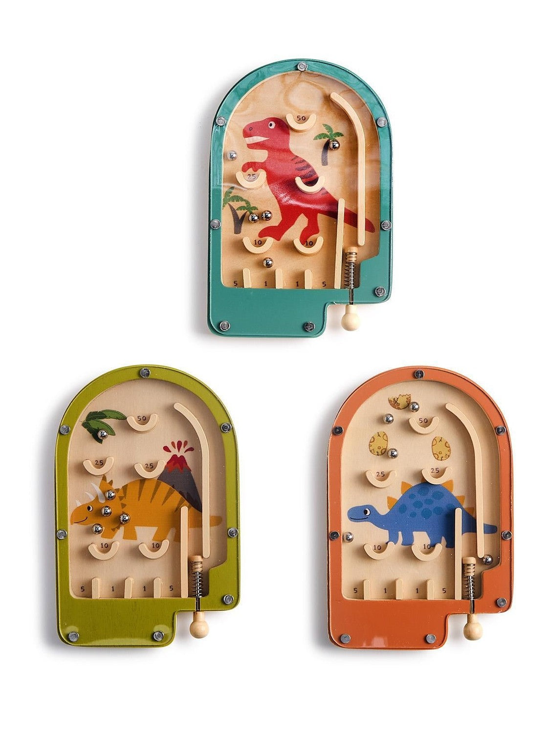 Wooden Pinball Dinosaur Game 3 Styles 44962