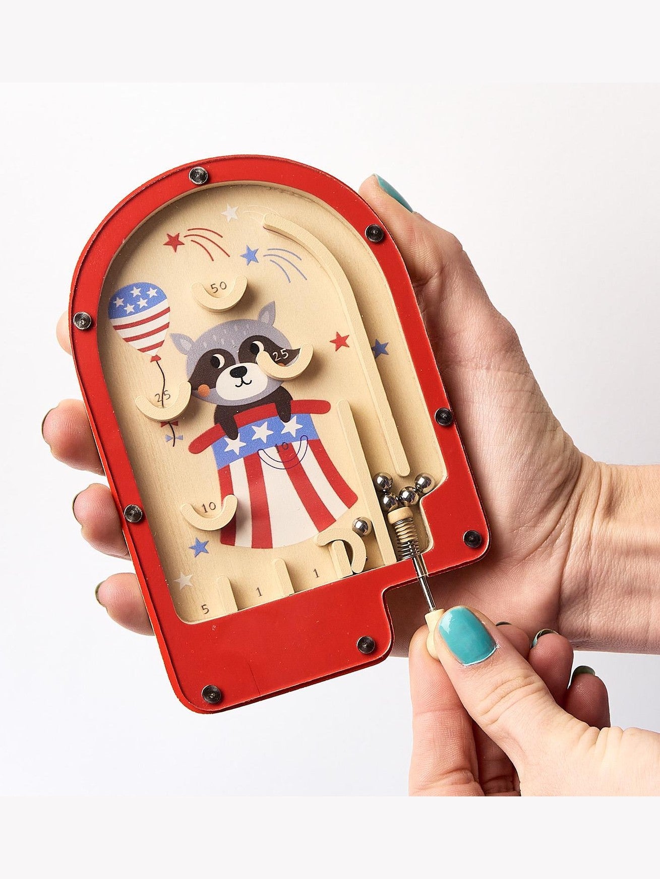 Wooden Pinball Patriotic Game 3 Styles 45077