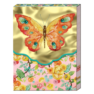 3 x 4 Note Pad  Orange Butterfly 45907 