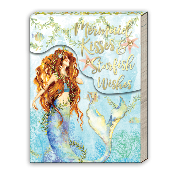 3 x 4 Note Pad  Mermaid Kisses & Starfish Wishes  46028 