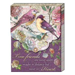 3 x 4 Note Pad Inspirational Plum Bird Friends True Friends are Never Apart   46571 