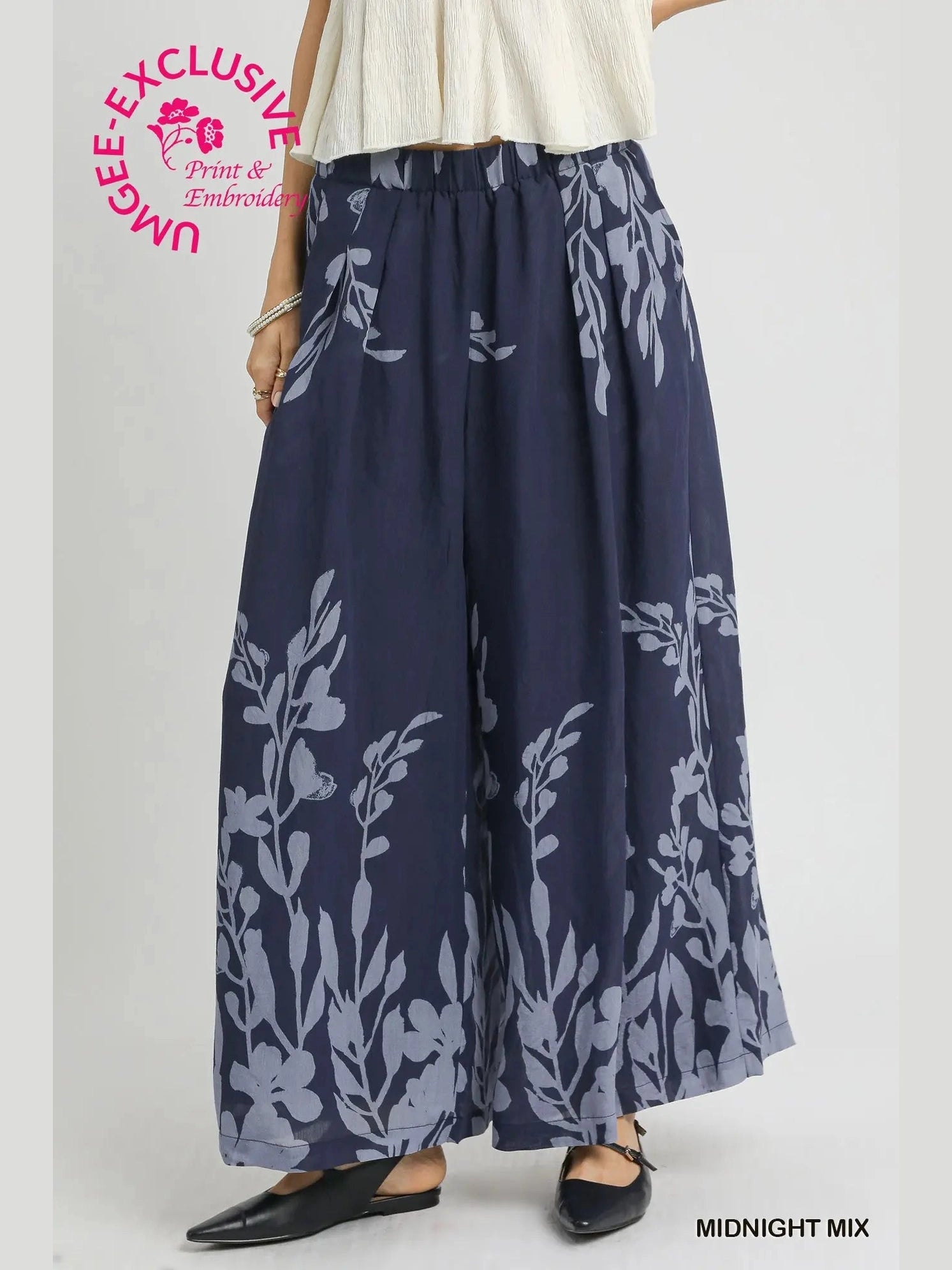Pants Midnight Mix Eucalyptus Wide Leg C5518