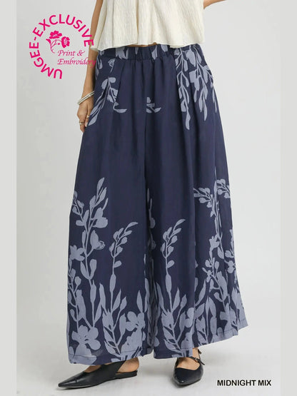 Pants Midnight Mix Eucalyptus Wide Leg C5518