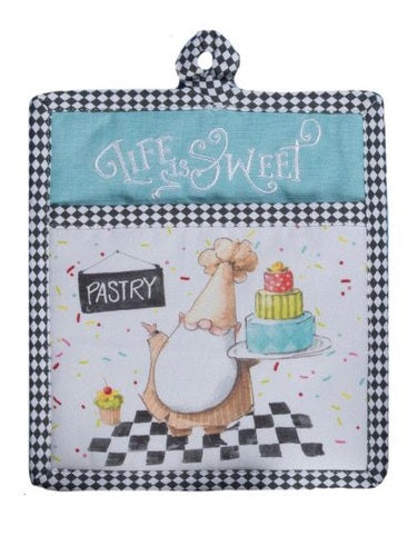 Pot Holder Pocket Sweet Little Pleasures 8"x9" R7902