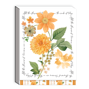 3 x 4 Note Pad  Notable Florals Marigold  50423 