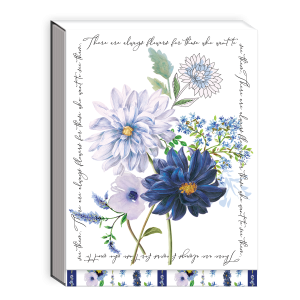 3 x 4 Note Pad Notable Florals Blue Dahlia  50424 