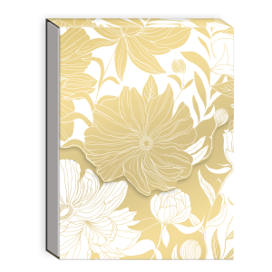 3 x 4 Note Pad Golden Botanicals White Dahlias  50449 