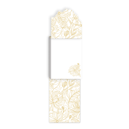 3 x 4 Note Pad Golden Botanicals White Dahlias  50449 