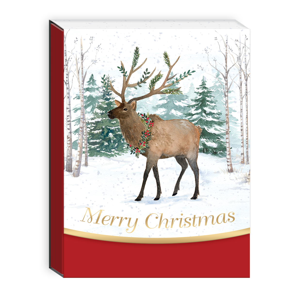 3 x 4 Note Pad  Merry Christmas Elk 50556 