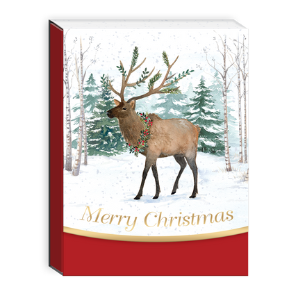 3 x 4 Note Pad  Merry Christmas Elk 50556 