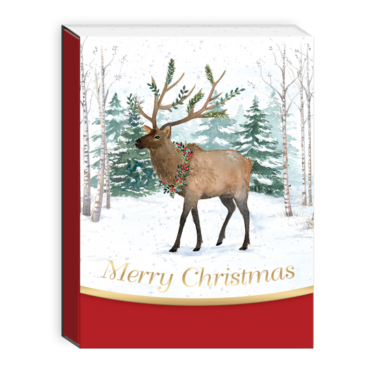 3 x 4 Note Pad  Merry Christmas Elk 50556 