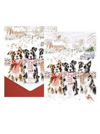 Christmas Card While Shepherds Watch Dogs 8pk Axncp036