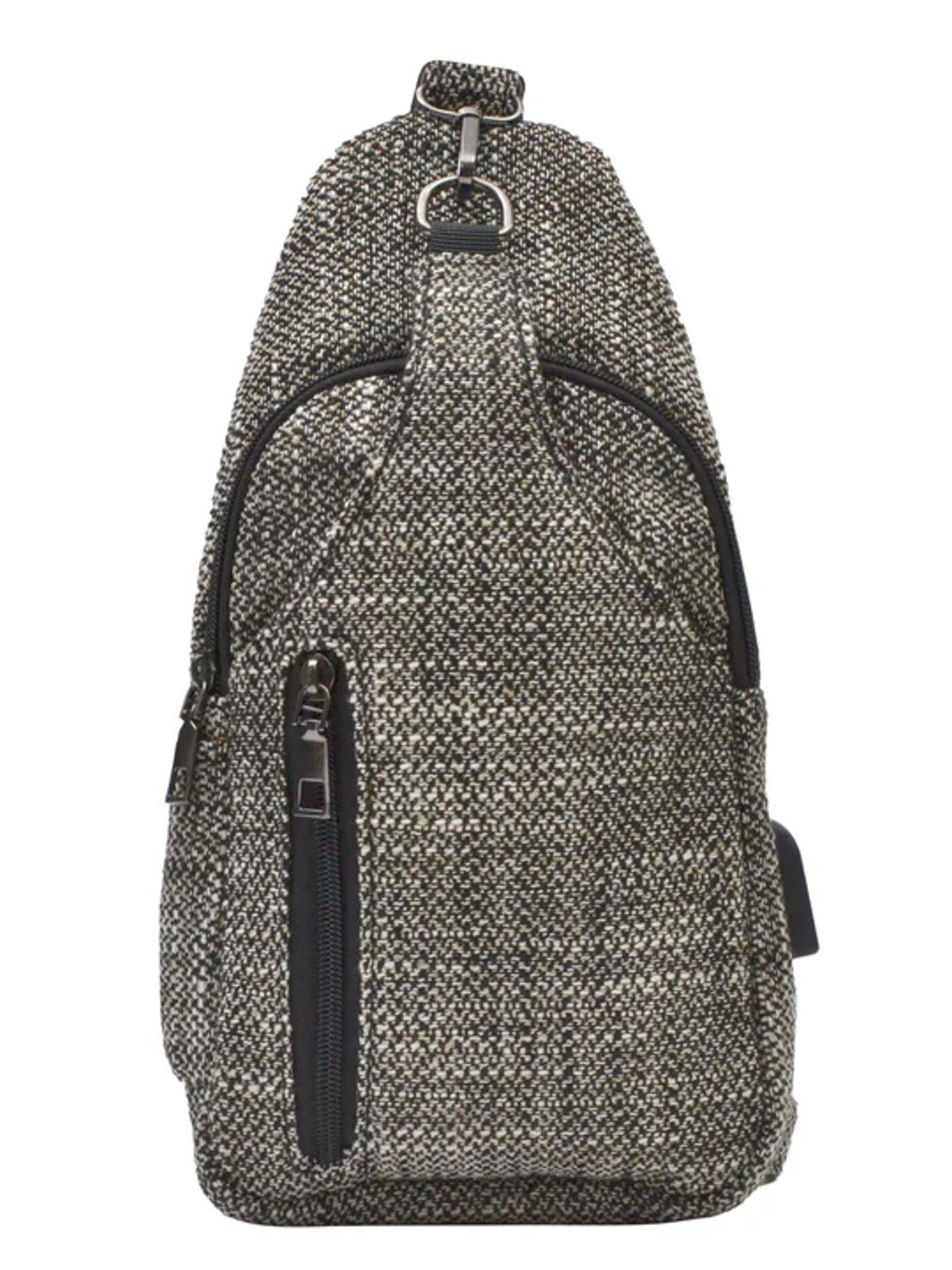 Daypack Black/White Tweed &Sonoma Small Woven Twill Antitheft Usb Charging Connector 50671