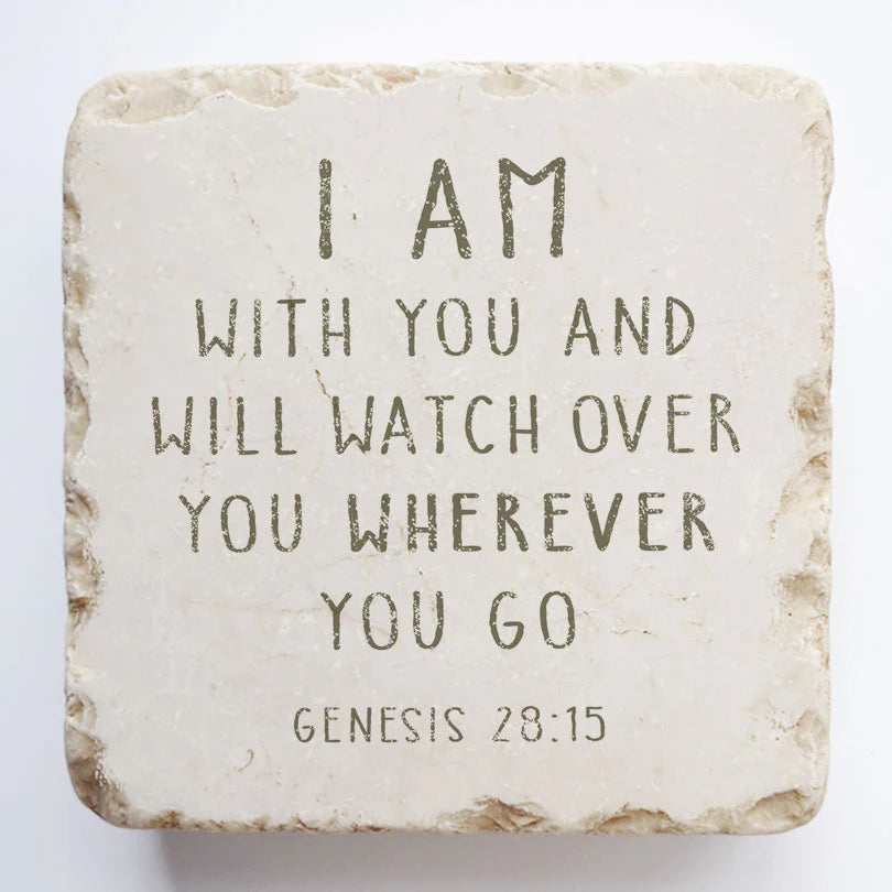 Picture Scripture Stone 2x2x1"Christian Quotes Multiple Styles 