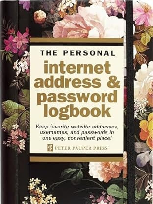 Address Book Midnight Floral Log Book  4" x 5" 34848