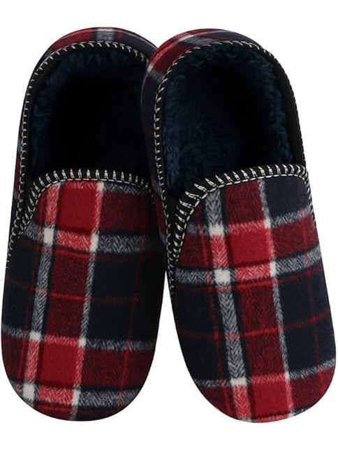Slippers Men's Red Alpine Plaid 