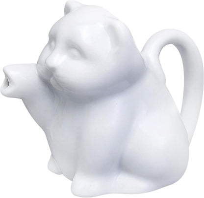 Hic- Mini Creamer White Cat Porcelain 2oz&nbsp; Nt1090