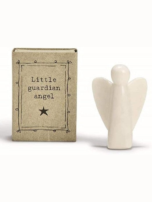Charm Little Guardian Angel 1.5"  White Porcelain   E6700-UN
