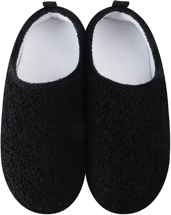 Snoozies-Slippers Black Soft Plush Casual Women's&nbsp;