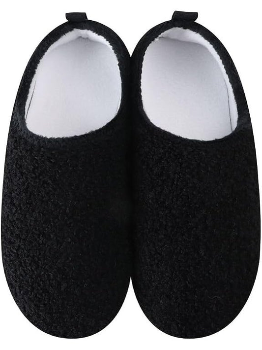Snoozies-Slippers Black Soft Plush Casual Women's&nbsp;