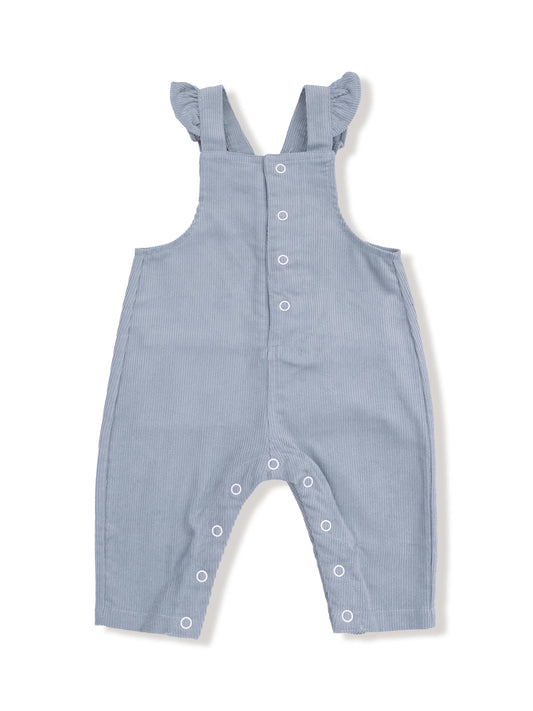 Overalls Front Snap Ruffle Quarry&nbsp; &nbsp;531-F25-QUA