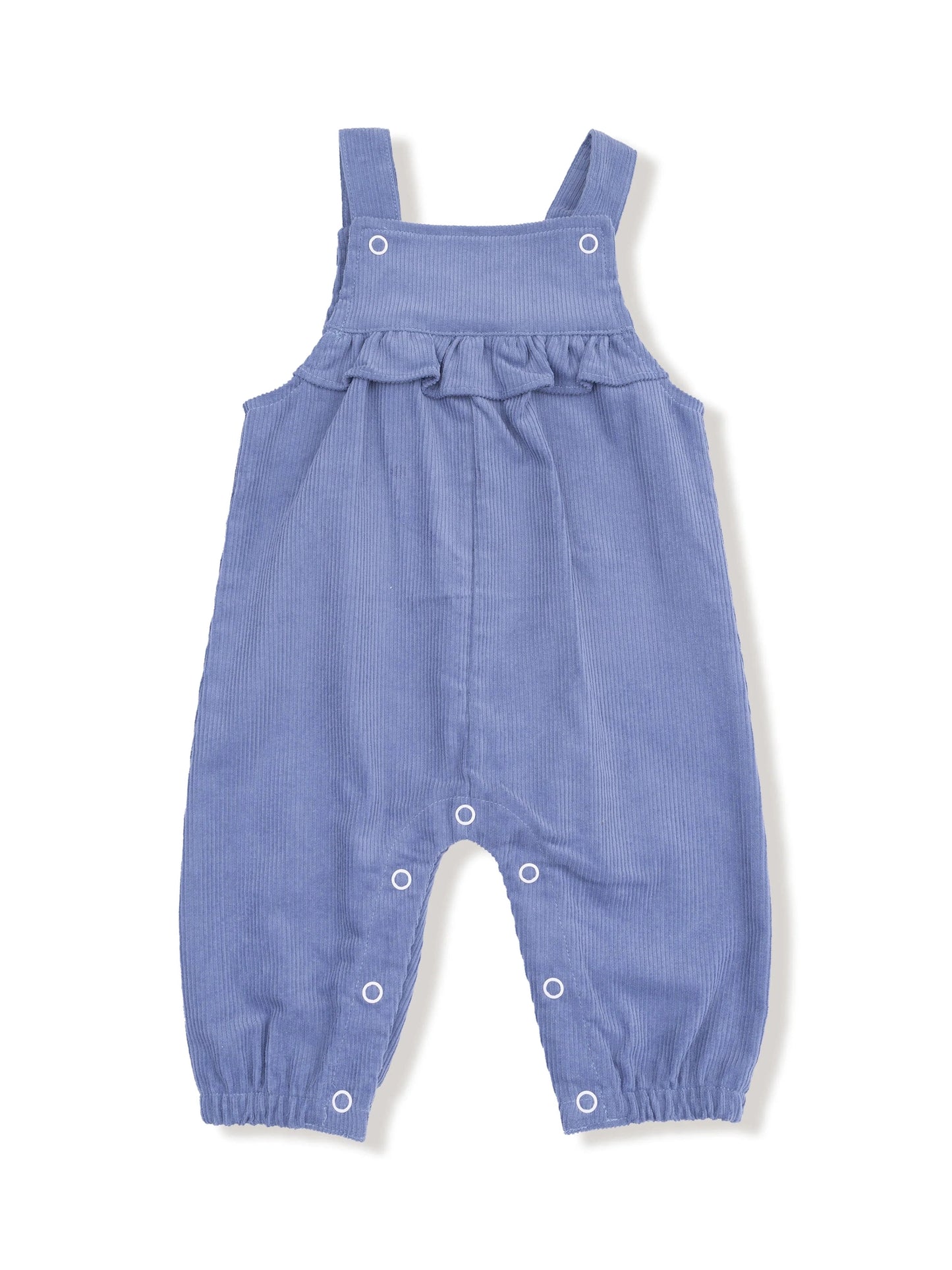 Overalls Yoke Ruffle Cord Stone Wash 533-F25-Sto
