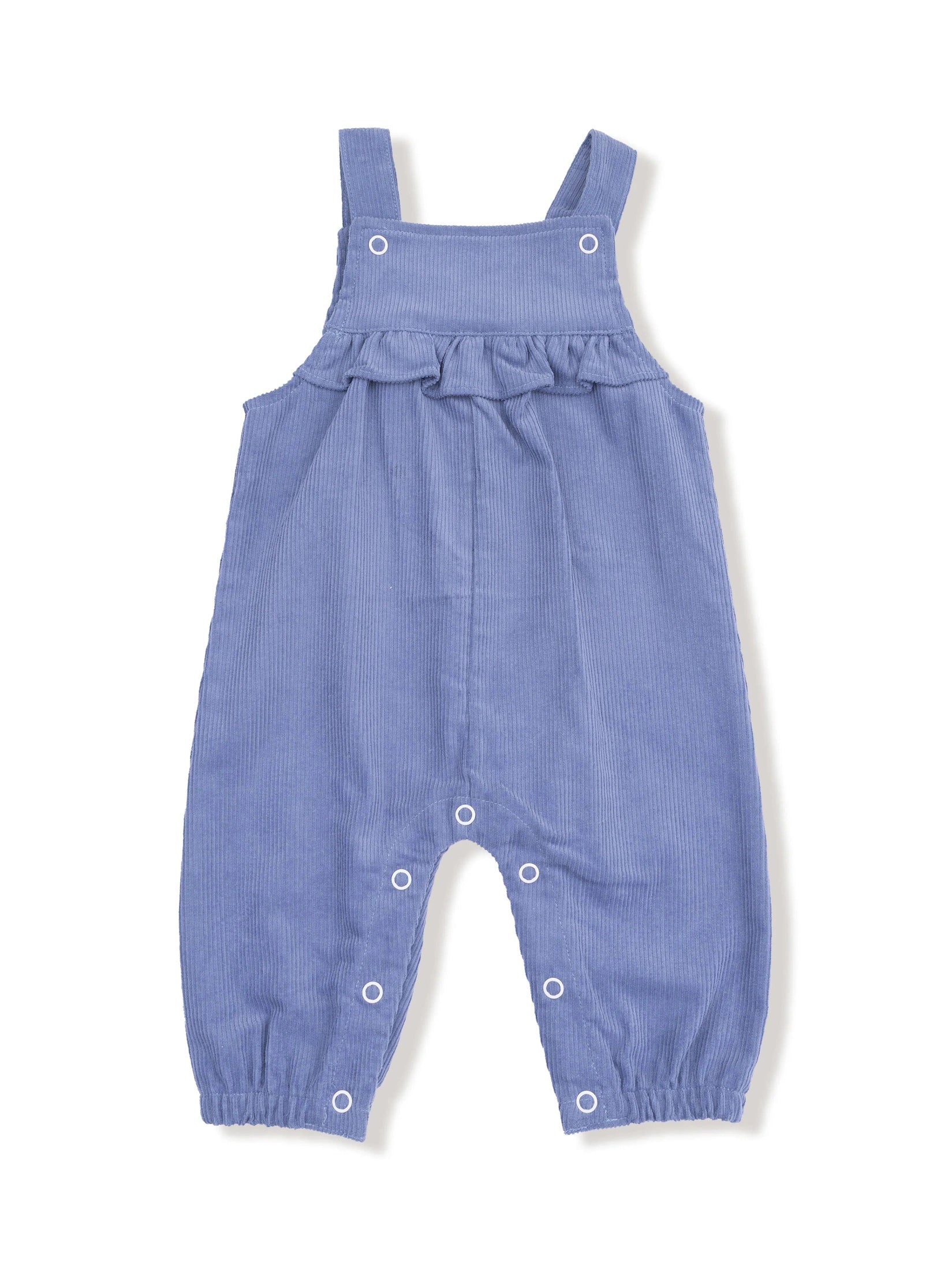 Overalls Yoke Ruffle Cord Stone Wash 533-F25-Sto
