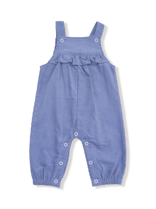 Overalls Yoke Ruffle Cord Stone Wash 533-F25-Sto